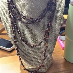 Elegant Brown Beaded Necklace
